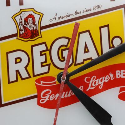 REGAL Lager Beer Light-up Clock (See Description)