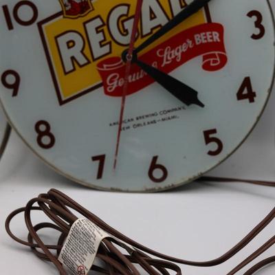 REGAL Lager Beer Light-up Clock (See Description)