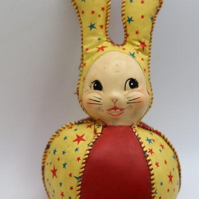 Vintage Bugs Bunny, Vinyl Stuffed Rabbit, Wooden Crib Musical Mobile