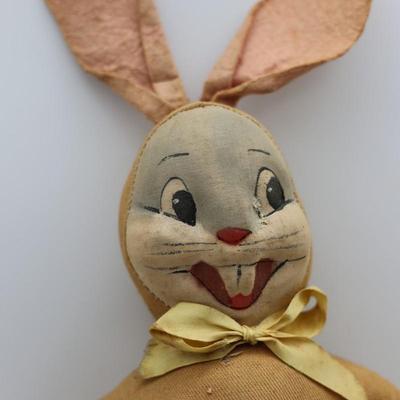 Vintage Bugs Bunny, Vinyl Stuffed Rabbit, Wooden Crib Musical Mobile