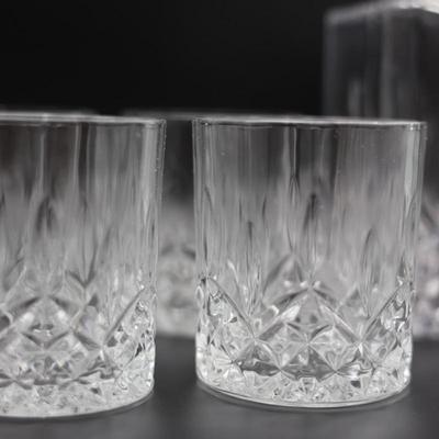 Crystal Decanter w/ (7) Glasses - Never Used