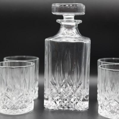 Crystal Decanter w/ (7) Glasses - Never Used