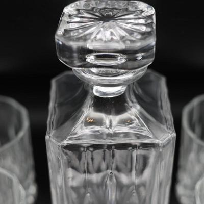 Crystal Decanter w/ (7) Glasses - Never Used