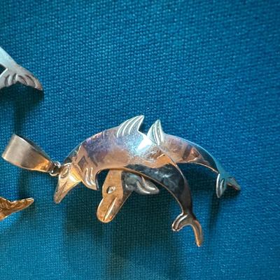 Sterling Silver Dolphin Jewelry Lot