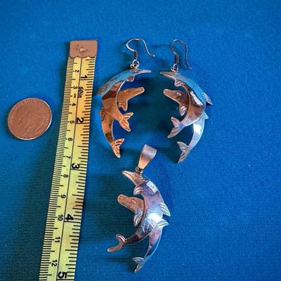 Sterling Silver Dolphin Jewelry Lot
