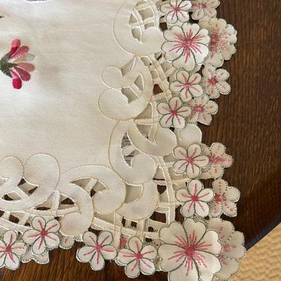 Large Gorgeous Embellished Hummingbird Doily