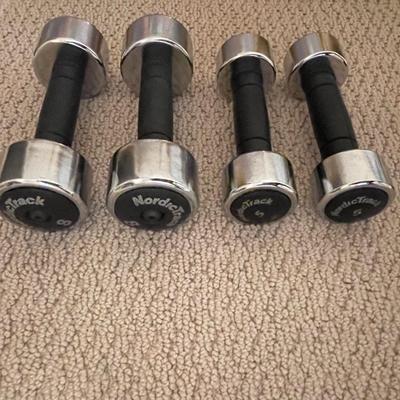 Set of Seven Nordic Track Hand Weights