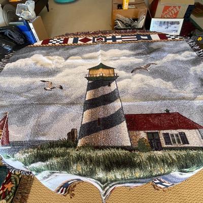 Two Adorable Lighthouse Throws