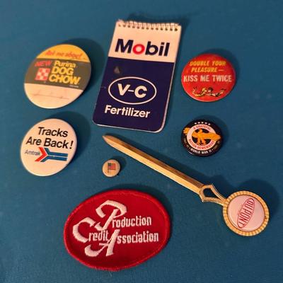 Vintage Button Pin Patch Lot