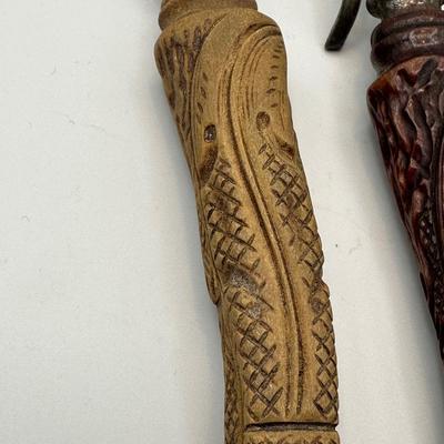 Antique Wostenholm Carving Set w/ Antler/Horn Handles