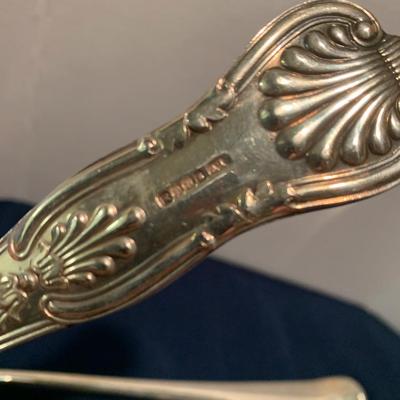 2 Large Silver Plate Sheffield Serving Spoons