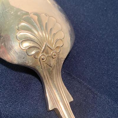 2 Large Silver Plate Sheffield Serving Spoons