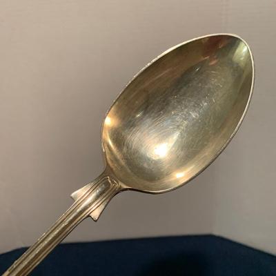 2 Large Silver Plate Sheffield Serving Spoons