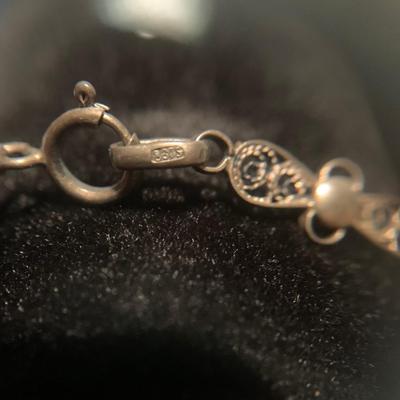 Sterling Necklace & Sterling Duck Stick Pin