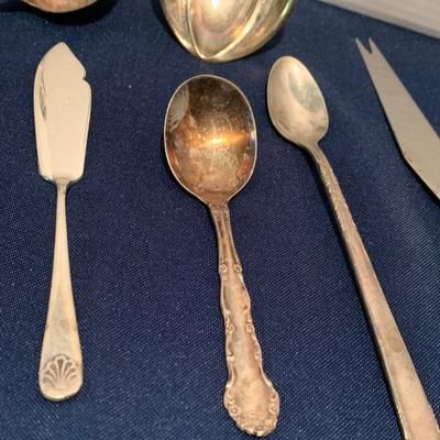 Silverplate Flatware Lot + Steiff Pewter Knife