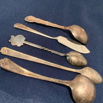 Silverplate Flatware Lot + Steiff Pewter Knife