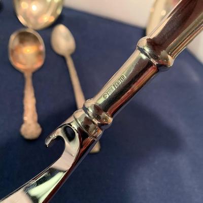 Silverplate Flatware Lot + Steiff Pewter Knife
