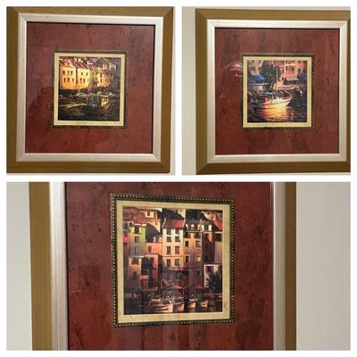 Mediterranean Triptych Art by Michael O'Toole (PS-MG)