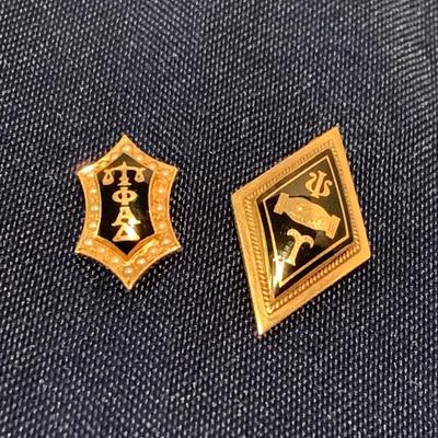 2 Antique 1918 Fraternity Pins