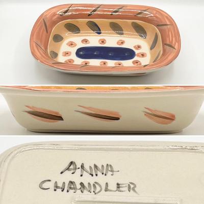 ANNA CHANDLER ~ SetOf Two (2) ~ Decorative Glazed Ceramic Bakeware