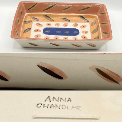 ANNA CHANDLER ~ SetOf Two (2) ~ Decorative Glazed Ceramic Bakeware
