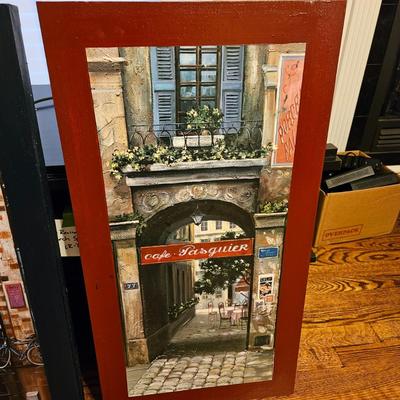 Pair of French City Scene Prints on Canvas (LR-DW)