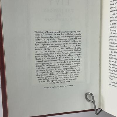 119 "Livy The History of Early Rome" by TITUS LIVIUS. 1978; The Easton Press "Collector's Edition"