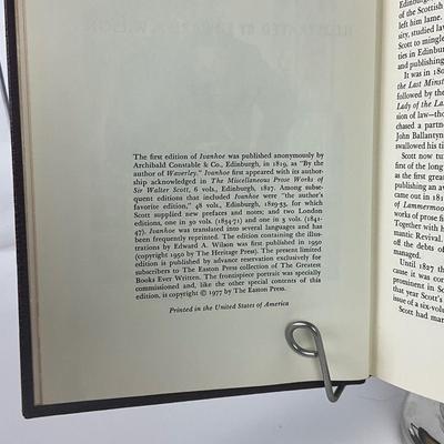 120 "Ivanhoe" by SIR WALTER SCOTT. 1977; The Easton Press "Limited Edition"
