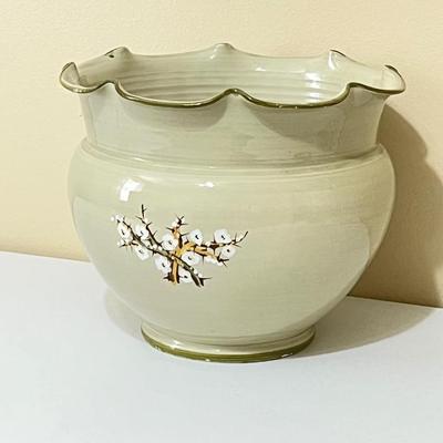 15â€ Round Large Glazed Ceramic Decorative Pot