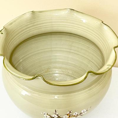 15â€ Round Large Glazed Ceramic Decorative Pot