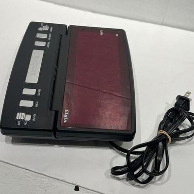 Vintage Elgin Large Red Digital Display Alarm Clock Model 4581/4584
