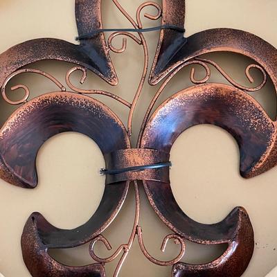 Metal Fleur de Lis Wall Hanging - NEW in box