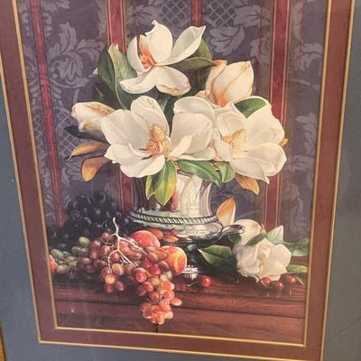 Gorgeous Framed Floral Art Picture