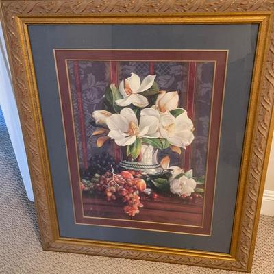 Gorgeous Framed Floral Art Picture