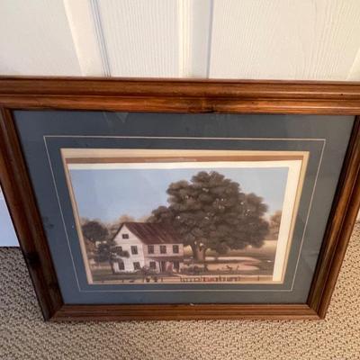 Framed "Life on the Farm" Picture
