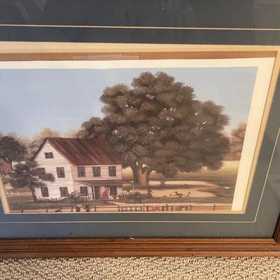 Framed "Life on the Farm" Picture