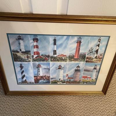 Famous Lighthouses Framed Print