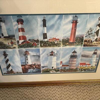 Famous Lighthouses Framed Print