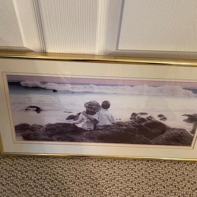 Framed Betsy Cameron Print of "Two Children"