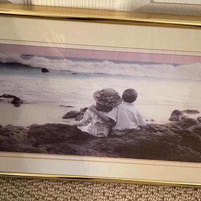 Framed Betsy Cameron Print of "Two Children"
