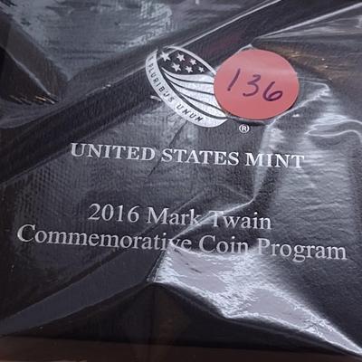2016 P U.S. Mint Mark Twain Commemorative $1 Coin (#136)
