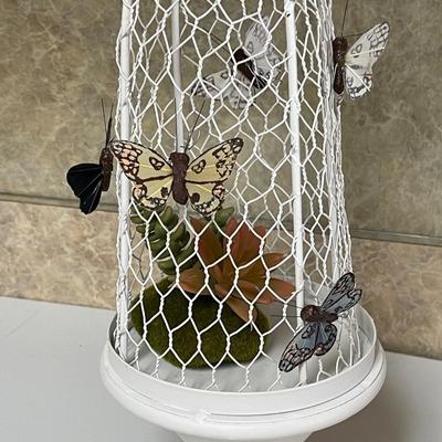 Shabby Chic Butterfly Wire Enclosure Decor