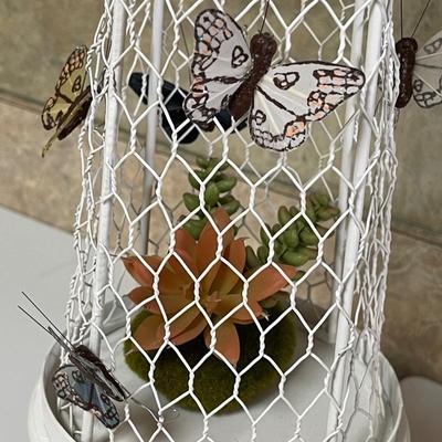 Shabby Chic Butterfly Wire Enclosure Decor