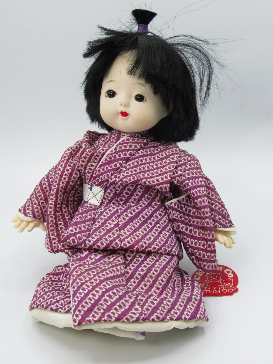 Vintage Charm Co. Small Japanese Child Doll Geisha Red Dress EstateSales