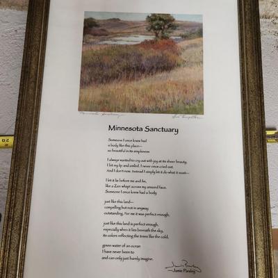Minnesota sanctuary print and poem