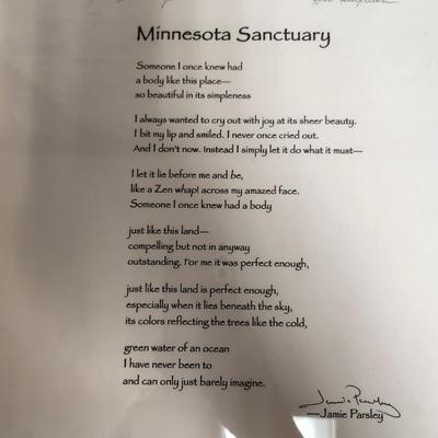 Minnesota sanctuary print and poem