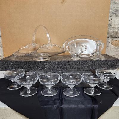 Vintage clear glass lot #1