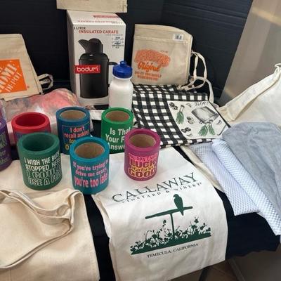 Lot 743 variety of aprons and carafe
