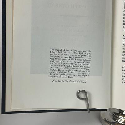 134 "Leaves of Grass" by WALT WHITMAN. 1977; "Limit Edition" & "Lord Jim" by JOSEPH CONRAD. 1977;...