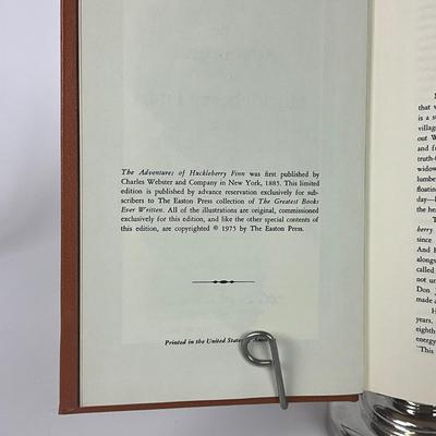136 "The Adventures of Huckleberry Finn" by MARK TWAIN. 1975; "Limited Edition" & "Madame Bovary" by...